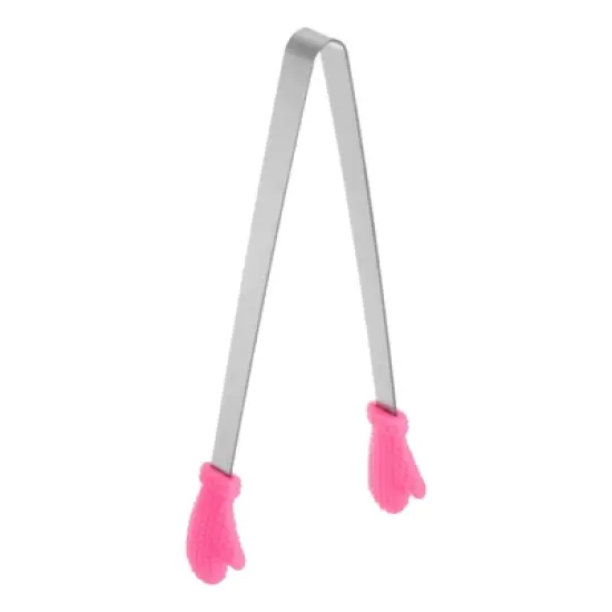 Unique Bargains Stainless Steel Tiny Gloves Shape Cooking Kitchen Food Tongs image {16}