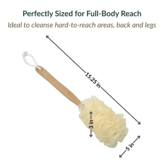 Evideco French Home Goods Natural Wood Bath Brush Collection: Deep Cleansing and Relaxing image {3}