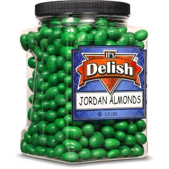 Dark Green Jordan Almonds by It's Delish, 3.5 lbs. Jumbo Container image {7}
