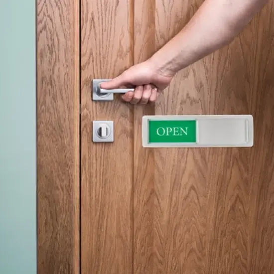 Unique Bargains Acrylic Self-Adhesive Decor Home Business Open Closed Sign image {4}