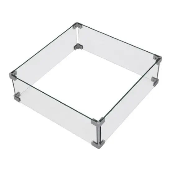 Sol Living Fire Pit Table Tempered Glass Heavy Duty Firepit Accessory Wind Screen, Clear image {8}