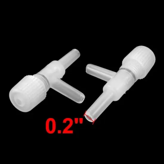 Unique Bargains Aquarium Plastic 2 Way 3mm Inner Dia Air Line Tubing Flow Control Valve 20 Pcs image {1}