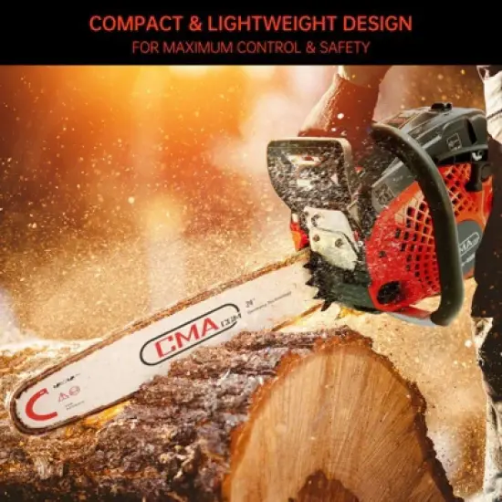 Topteng 68CC Chainsaw Gas 20"/22"/24" for Trees, Wood Cutting 2-Cycle image {4}