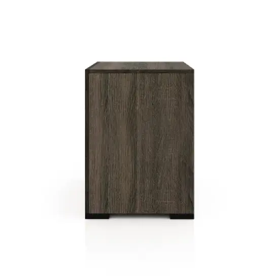 Roxava Contemporary 2 Drawer Nightstand Gray - miBasics image {5}