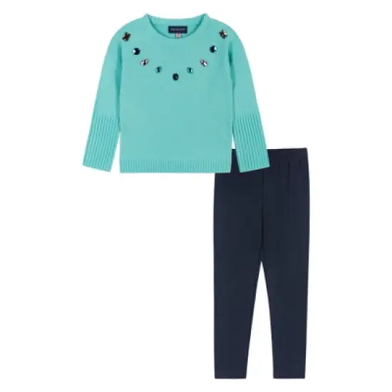Andy & Evan  Toddler  Girls Rhinestone Sweater w/Legging Set image {5}