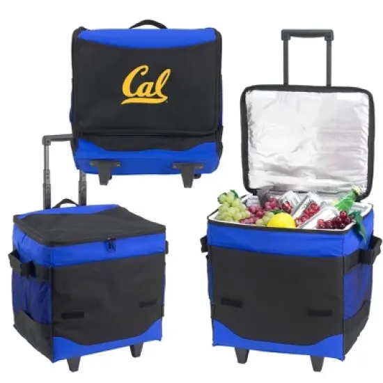 NCAA California Berkeley University Golden Bears 60 Can Collapsible Rolling Cooler image {5}