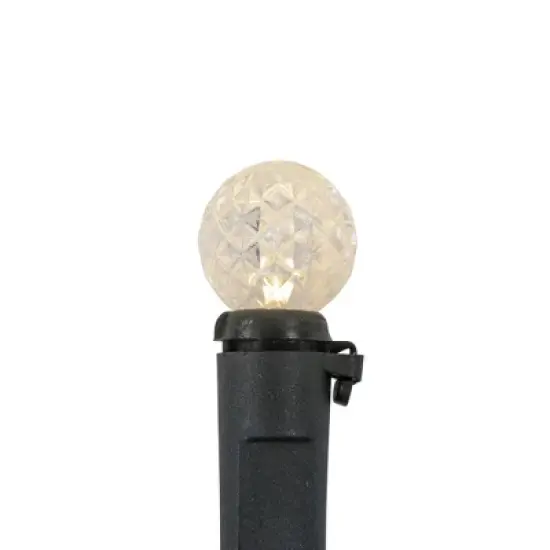 Northlight LED G12 Berry Christmas Lights - Warm White - 16' Black Wire - 50 ct image {3}