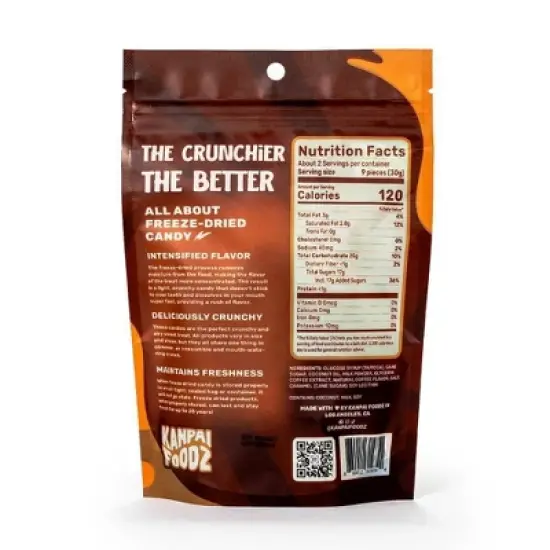Kanpai Foodz Freeze Dried Candy - Cappuccino Crunch - 2oz image {5}