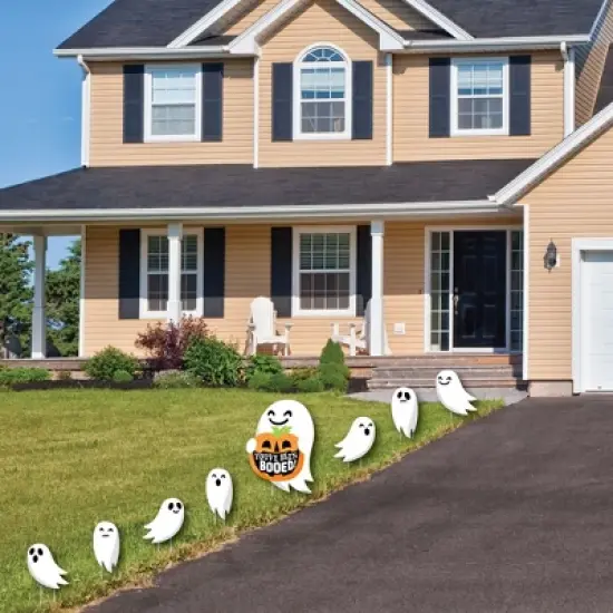 Big Dot of Happiness You've Been Booed - Yard Sign and Outdoor Lawn Decorations - Ghost Halloween Party Yard Signs - Set of 8 image {1}