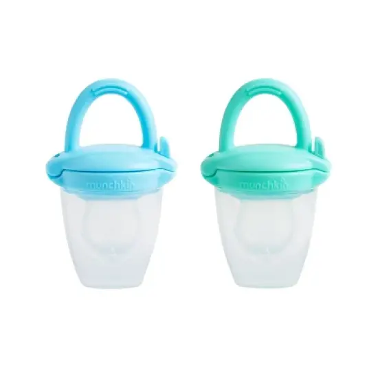 Munchkin Silicone Baby Food Feeder for Solids & Purees - Blue/Mint - 2pk image {6}