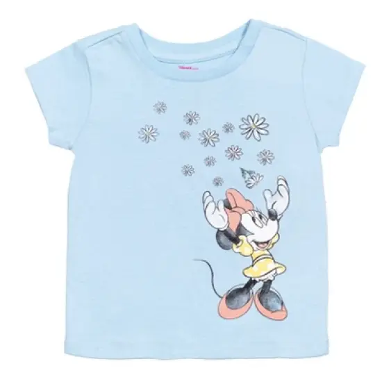 Mickey Mouse & Friends Minnie Toddler Girls 3 Pack Graphic T-Shirt Pink / Yellow/ Blue  image {3}