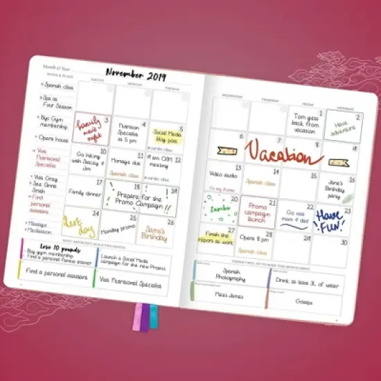 Undated Planner PRO Weekly 7"x10" Rose Gold - Legend Planner image {2}