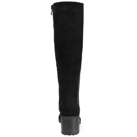 Journee Collection Womens Jenicca Tru Comfort Foam Wide Calf Stacked Heel Knee High Boots image {2}