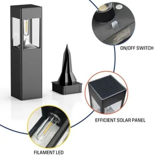 Westinghouse 30 Lumens Solar Filament LED Bollard Path Light &ndash; 6-Pack image {7}