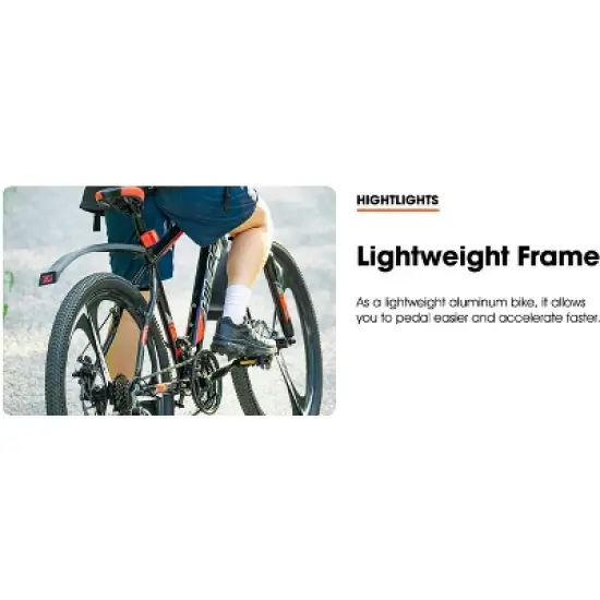 HILAND 26" Mountain Bike for Men Women, 3/6/Multi-Spokes Wheel, 21 Speeds image {3}