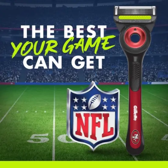 Gillette Labs Men's Special NFL 49ers Edition Shaving Razor with 4 Refills and Magnetic Stand image {8}