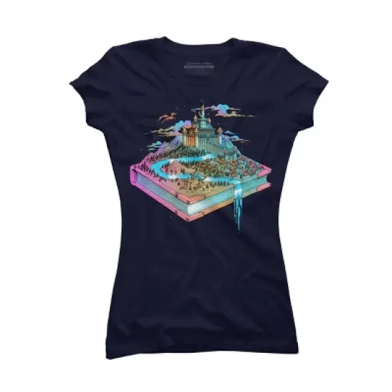 Junior's Design By Humans The World is a Book By Tobiasfonseca T-Shirt image {5}