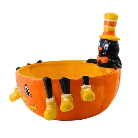 Transpac 7.25 In Spider & Pumpkin Candy Bowl Halloween Seasonal Tabletop , Fangs Entertaining (1PC) image {2}