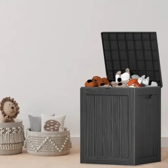 Chic Crate - 18.11'' W 28 Gallons Water Resistant Resin Lockable Deck Box image {4}