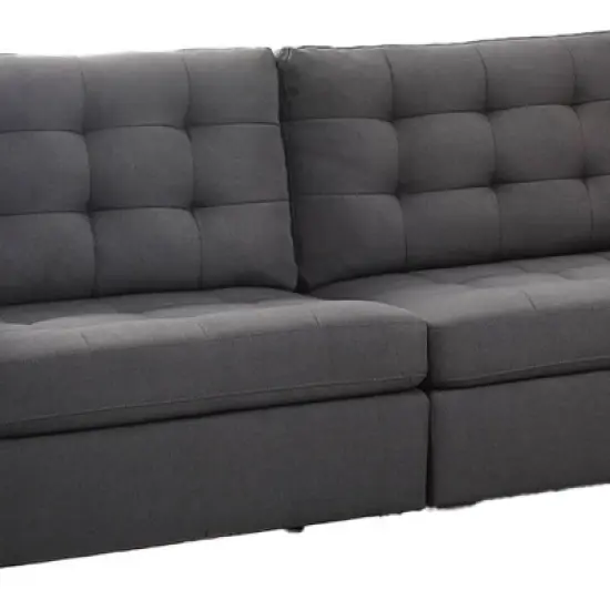 72" Earsom Sofa Gray Linen - Acme Furniture image {3}