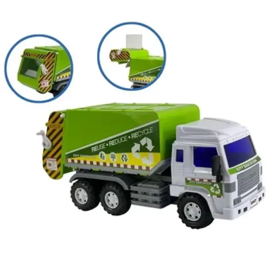 Big Daddy Friction Powered Garbage / Recycling Truck with Sand & Dirt Dumping Action image {1}