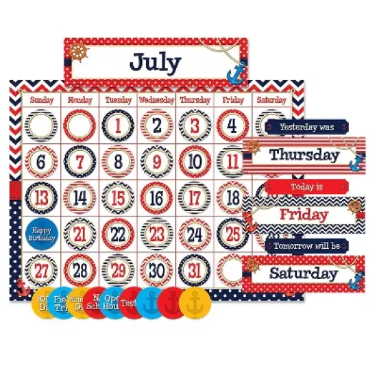 TEACHER CREATED RESOURCES Nautical Calendar Bb Set 5492 image {1}
