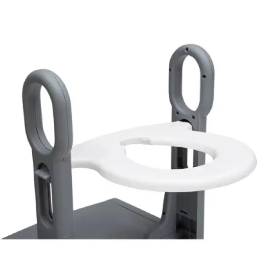 Delta Children Little Jon-EE Adjustable Potty Seat and Step Stool - White/Gray image {9}