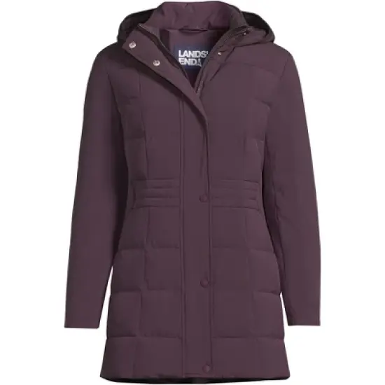 Lands' End Women's Quilted Stretch Down Coat image {6}