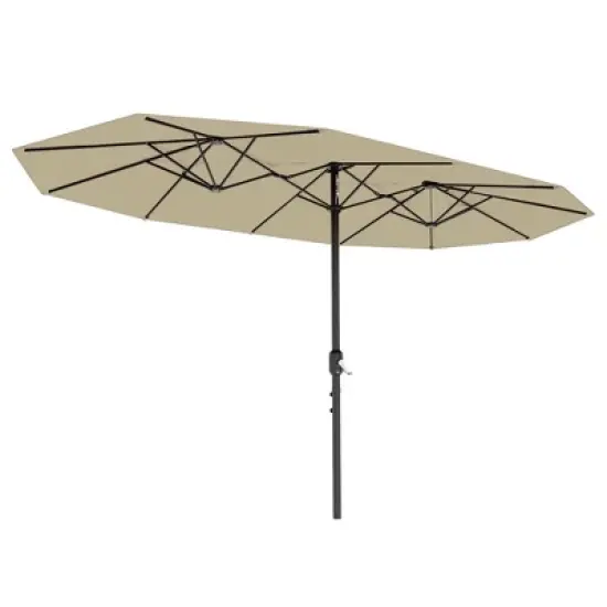 13FT Outdoor Umbrellas for Patio, Double-Sided Rectangular Patio Umbrella with Fade Resistant Canopy for Deck Pool Garden Backyard image {6}