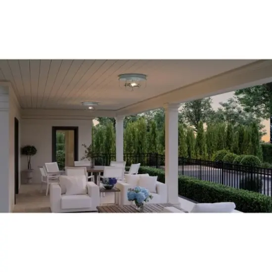 Urban Ambiance Luxury Farmhouse Outdoor Ceiling Light 7.875''H x 14.5''W,  Gray Blue Finish,  Kenner Collection, UHP1431 image {1}