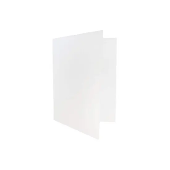 JAM Paper Two-Pocket Textured Linen Business Folders White Bulk 25/Pack 386LWHA image {3}