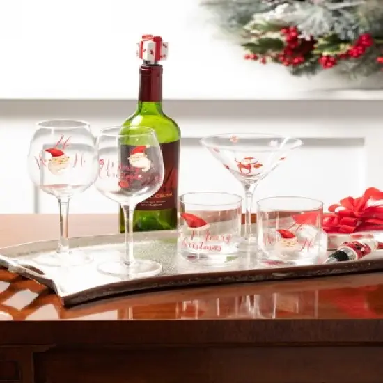 Sullivans Santa Hat & Gift Metal Bottle Stopper Set of 3, 4.5"H, 5"H, 4"H5.5"H Red image {2}