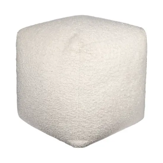 18"  Polyester Cube Outdoor Pouf Ottoman image {7}