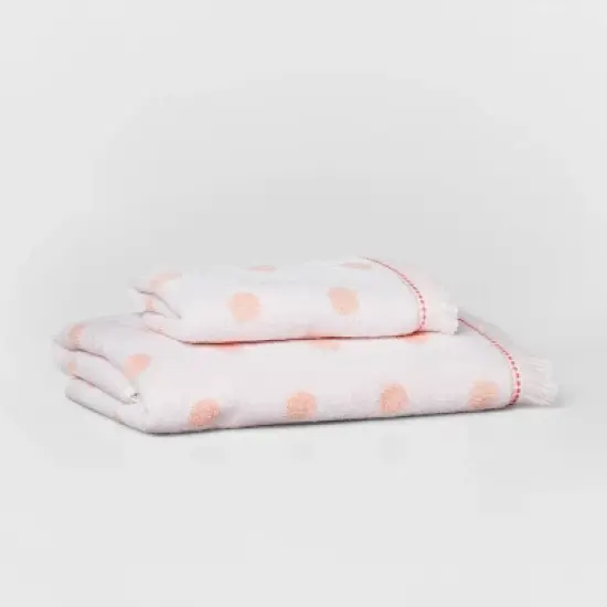 Dot Kids&rsquo; Towel Pink with SILVADUR&trade; Antimicrobial Technology - Pillowfort&trade; image {3}