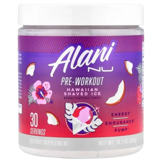 Alani Nu Pre-Workout, Hawaiian Shaved Ice, 10.7 oz (306 g) image {4}