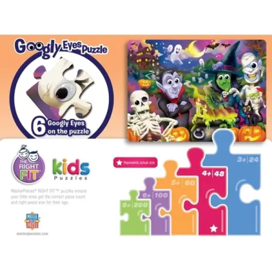 MasterPieces 100 Piece Googly Eye Jigsaw Puzzle - Halloween image {3}