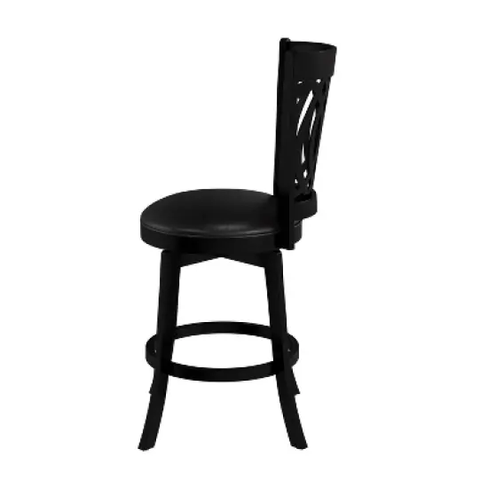 25" Van Draus Swivel Counter Height Barstool Metal/Black - Hillsdale Furniture image {9}