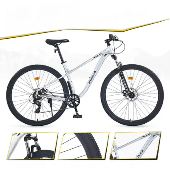 INFURNIC Bicycles, 29 Inch Mountain Bike for Women and Men, 8 Speed Mountain Bike, Silver, 70.8"*27.1"*41.7" image {2}
