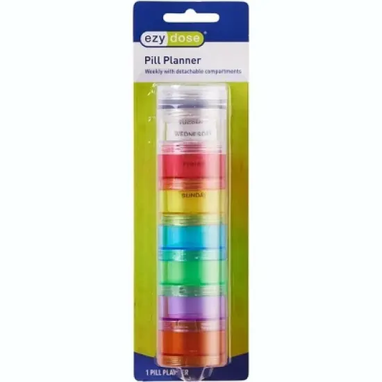 Ezy Dose 7-Day Stackable Pill Reminder Multicolor image {5}