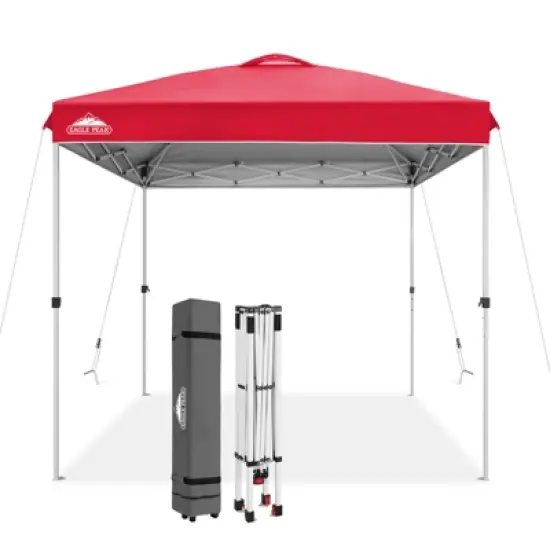 EAGLE PEAK 8x8ft Pop Up Canopy Tent Instant Outdoor Canopy with Wheeled Bag image {15}