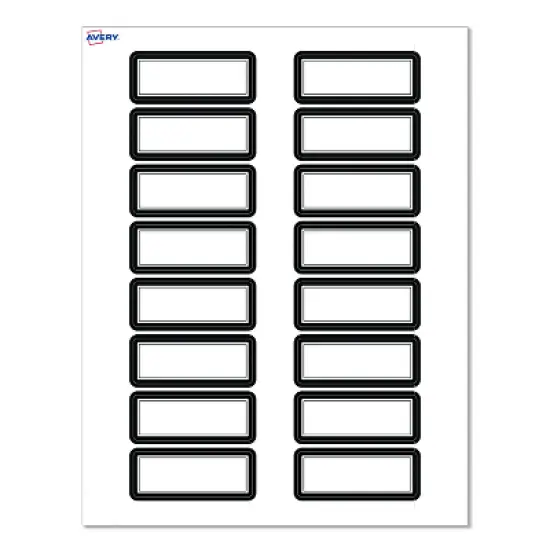 Avery&reg; Labels, 1" x 2-5/8", Double Black Border, Matte White, 160ct image {8}