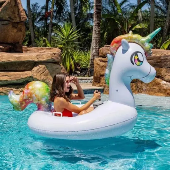 PoolCandy Tube Runner Special Edition Motorized Unicorn Pool Float Ultra Durable Fun In The Sun For Hours Great For Pools, Lakes, And More image {10}