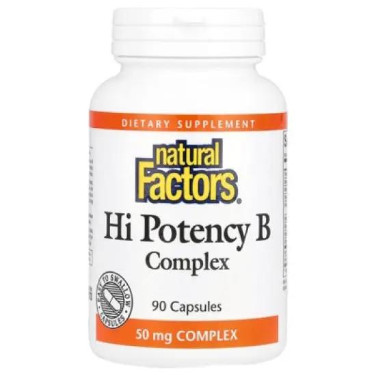 Natural Factors Hi Potency B Complex, 90 Capsules image {3}
