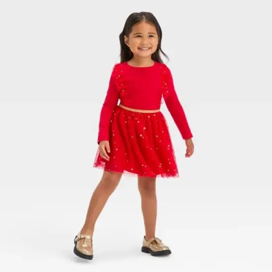 Toddler Girls' Tulle Dress - Cat & Jack&trade; Red image {3}