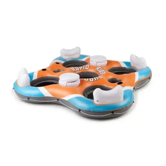 Bestway Rapid Rider 4 Person Floating Island Raft and Rapid Rider 2 Person Tube image {1}