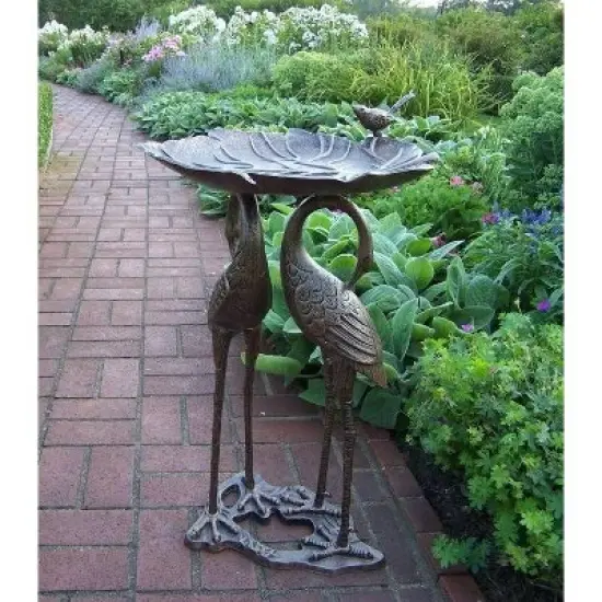 29" Aluminum Birdbath - Oakland Living: Freestanding Pedestal, Weather-Resistant image {1}
