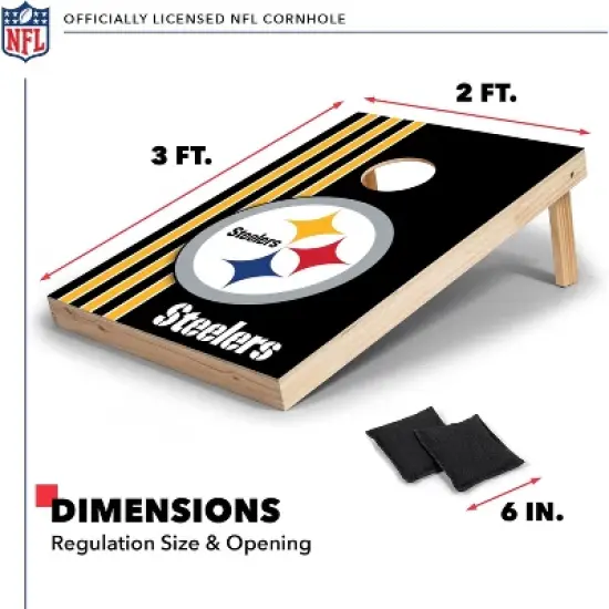 NFL Pittsburgh Steelers 2'x3' Wood Cornhole Set image {5}