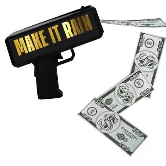 Make It Rain Money Maker: NPW Multicolor Money Gun Shooter Toy, 101 Pieces, Ages 5+ image {8}