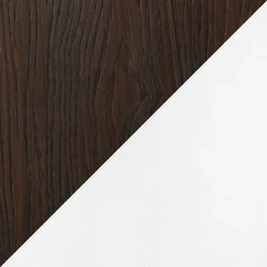 Roman Industrial Counter Height Dining Table Vintage White/Espresso - LumiSource image {6}