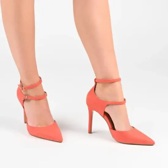 Journee Collection Womens Lilyann Multi Strap Stiletto Pointed Toe Pumps image {8}